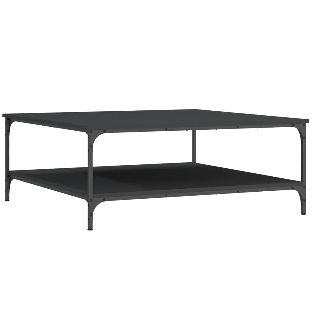 vidaXL Table basse noir 100x100x40 cm bois d'ingénierie