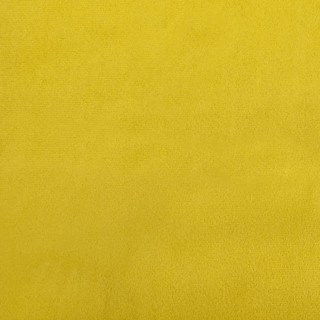 vidaXL Lit de jour avec gigogne et tiroirs jaune 80x200 cm velours