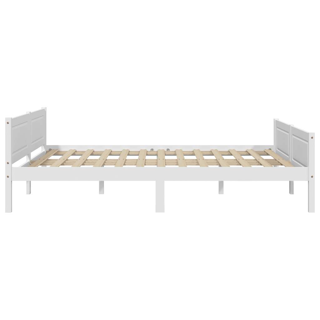 vidaXL Cadre de lit sans matelas bois massif de pin blanc 160x200 cm