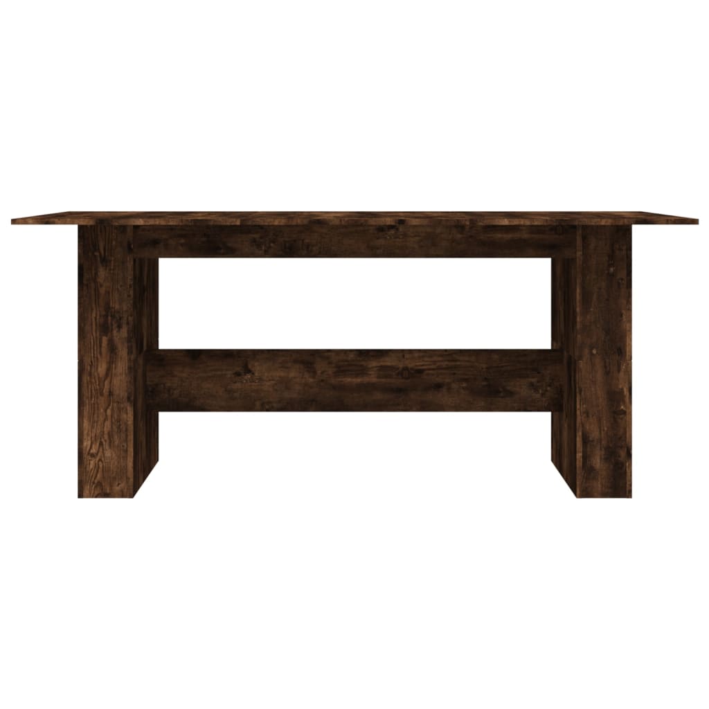 vidaXL Table à dîner chêne fumé 180x90x76 cm bois d'ingénierie