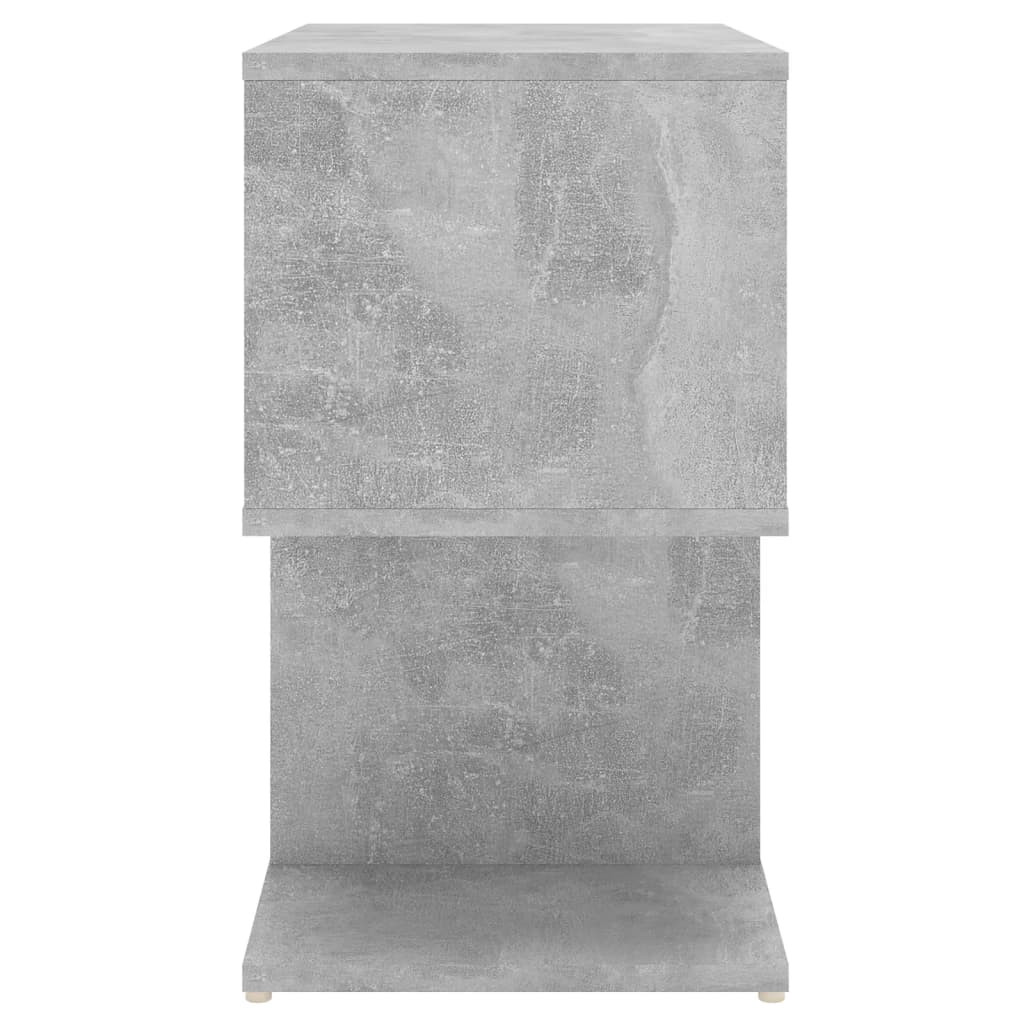 vidaXL Table de chevet gris béton 50x30x51,5 cm bois d'ingénierie