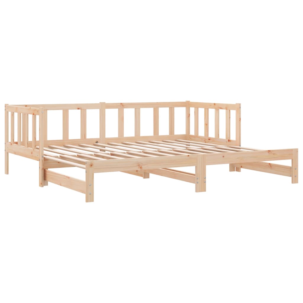 vidaXL Lit de jour et lit gigogne sans matelas 90x190 cm bois massif