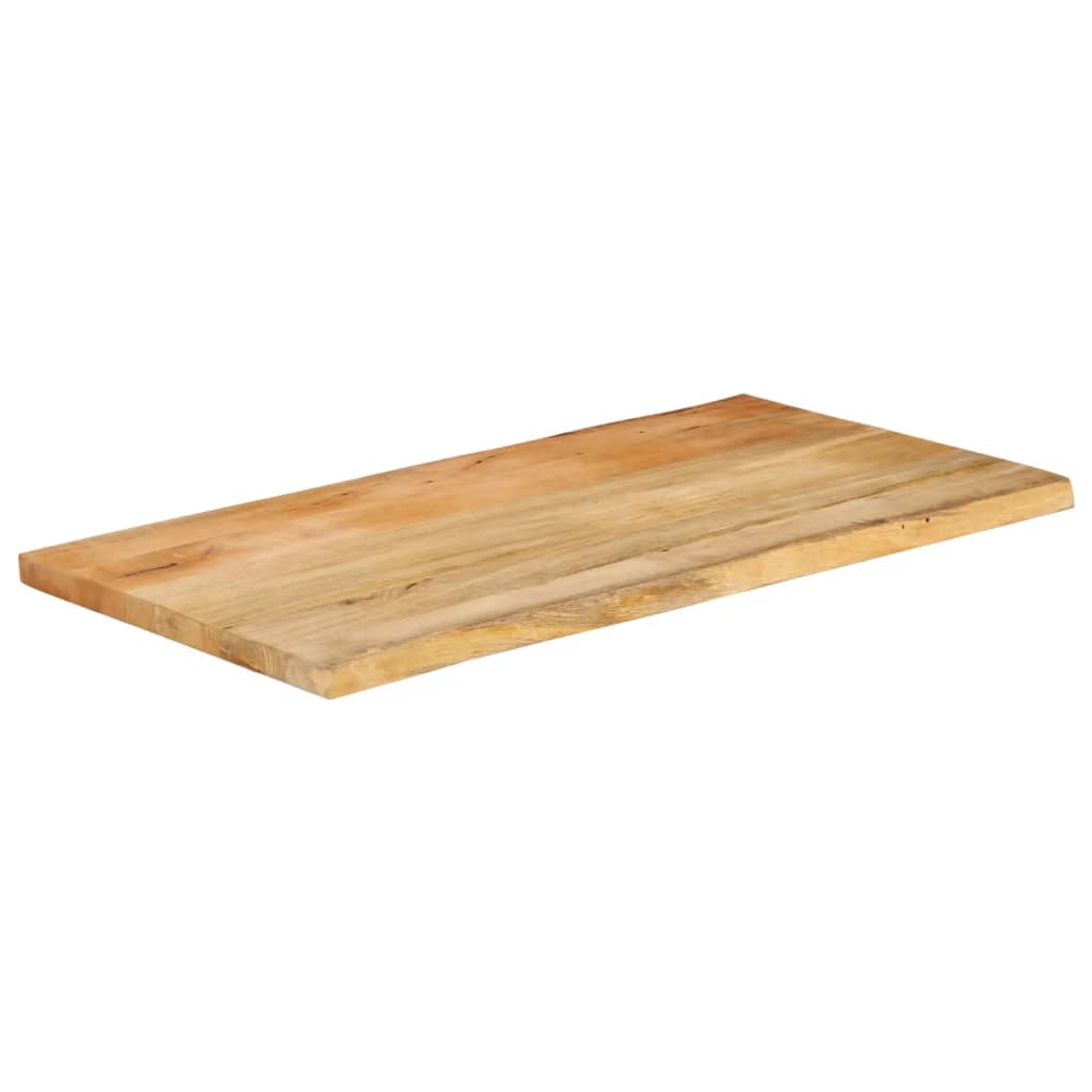 vidaXL Dessus de table 100x60x3,8 cm bord vivant bois massif manguier