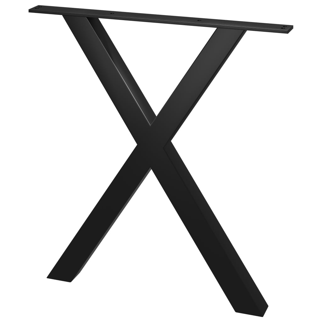 vidaXL Pieds de table de salle à manger 2 pcs Cadre en X 60x72 cm