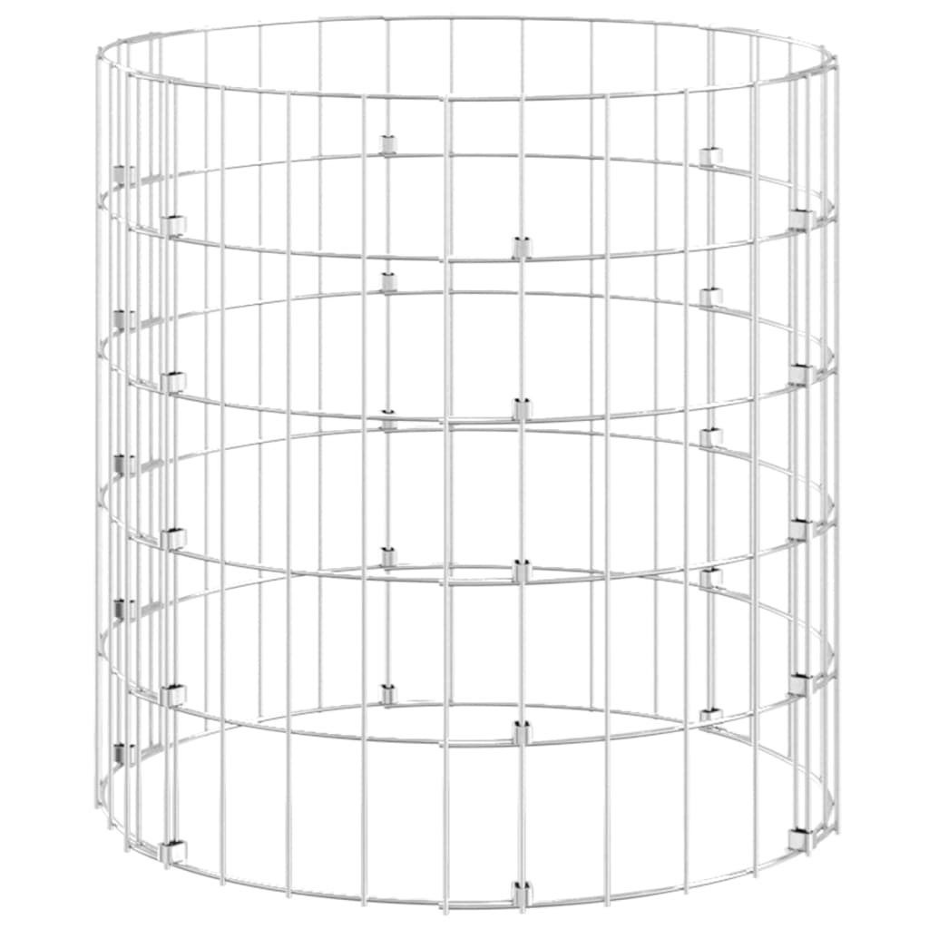 vidaXL Poteau à gabion circulaire Acier galvanisé Ø50x50 cm