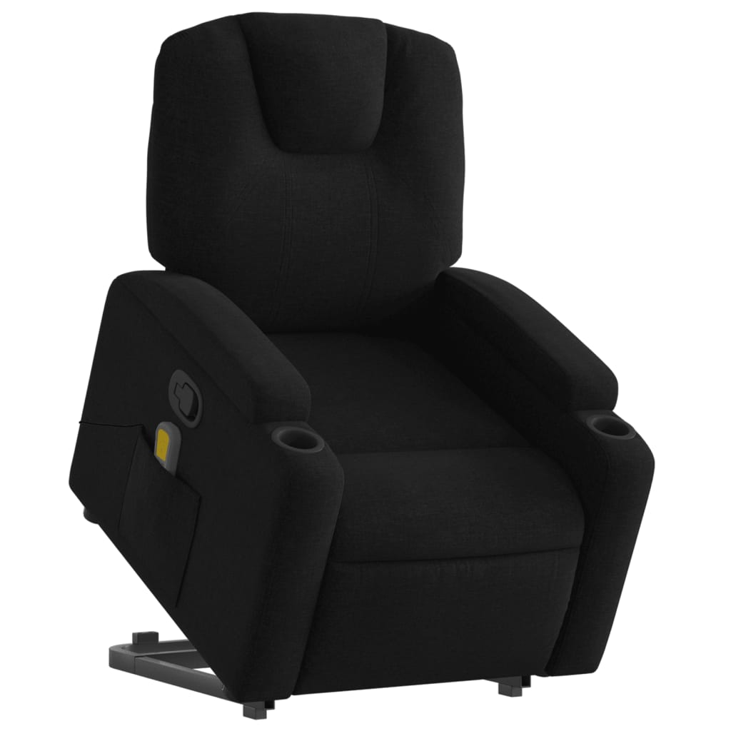 vidaXL Fauteuil de massage inclinable Noir Tissu