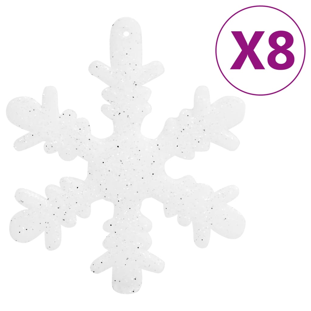 vidaXL Ensemble de boules de Noël 111 pièces blanc polystyrène