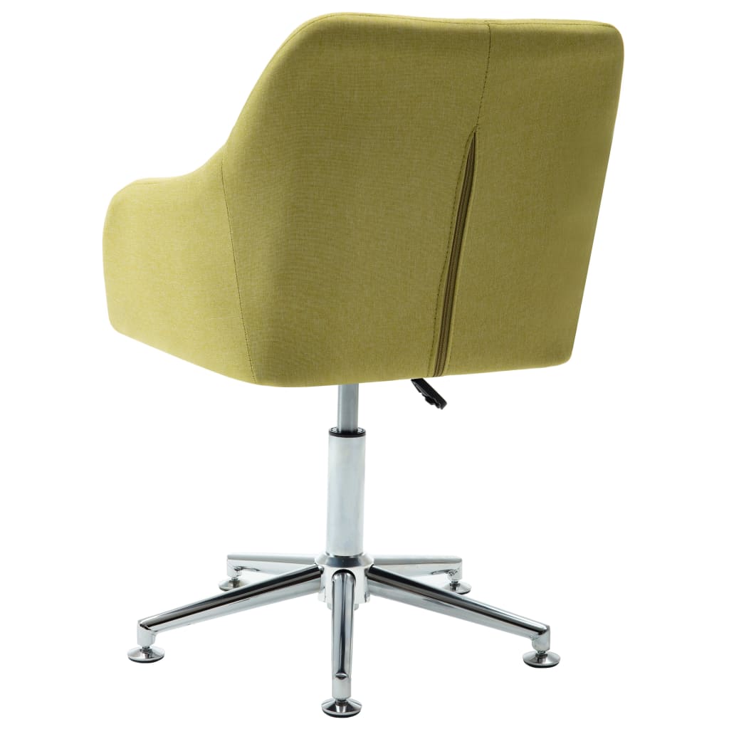 vidaXL Chaise pivotante de salle à manger vert tissu