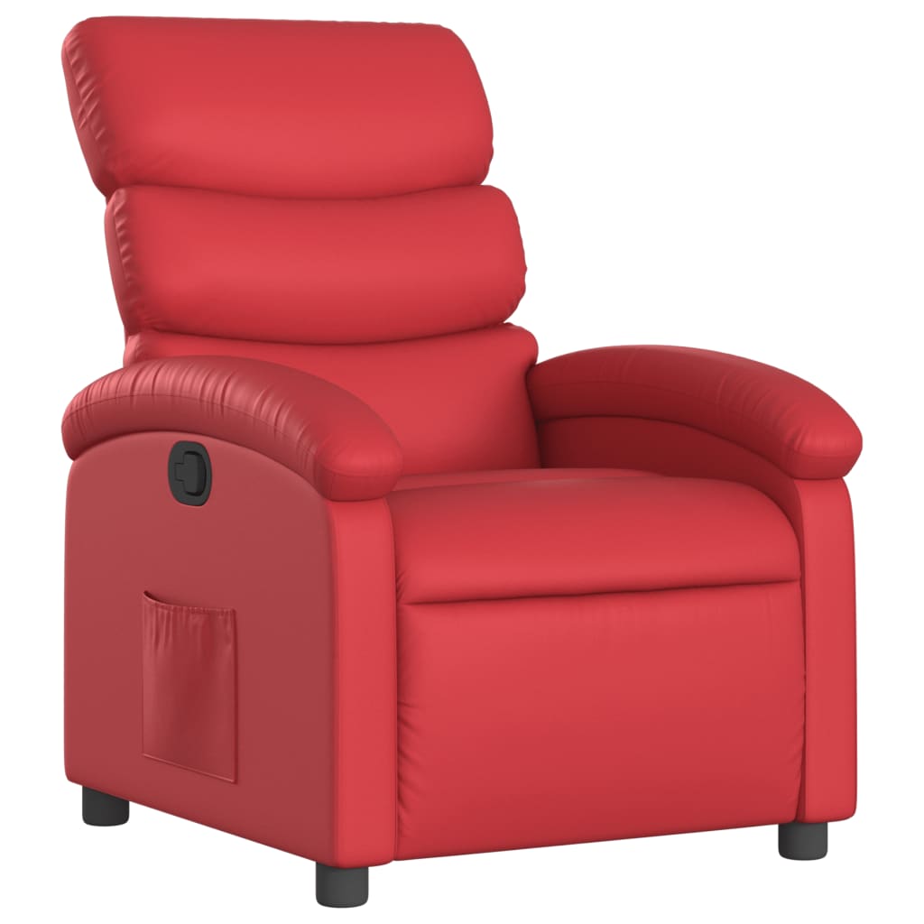 vidaXL Fauteuil inclinable Rouge Similicuir