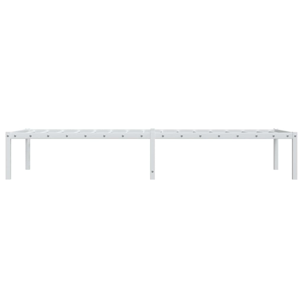 vidaXL Cadre de lit métal sans matelas blanc 75x190 cm