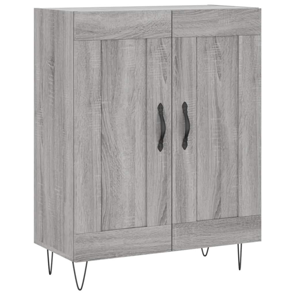 vidaXL Buffet haut Sonoma gris 69,5x34x180 cm Bois d'ingénierie