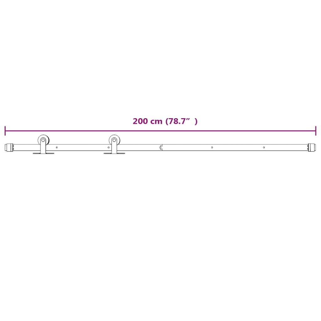 vidaXL Porte coulissante et kit de quincaillerie 85x210 cm pin massif