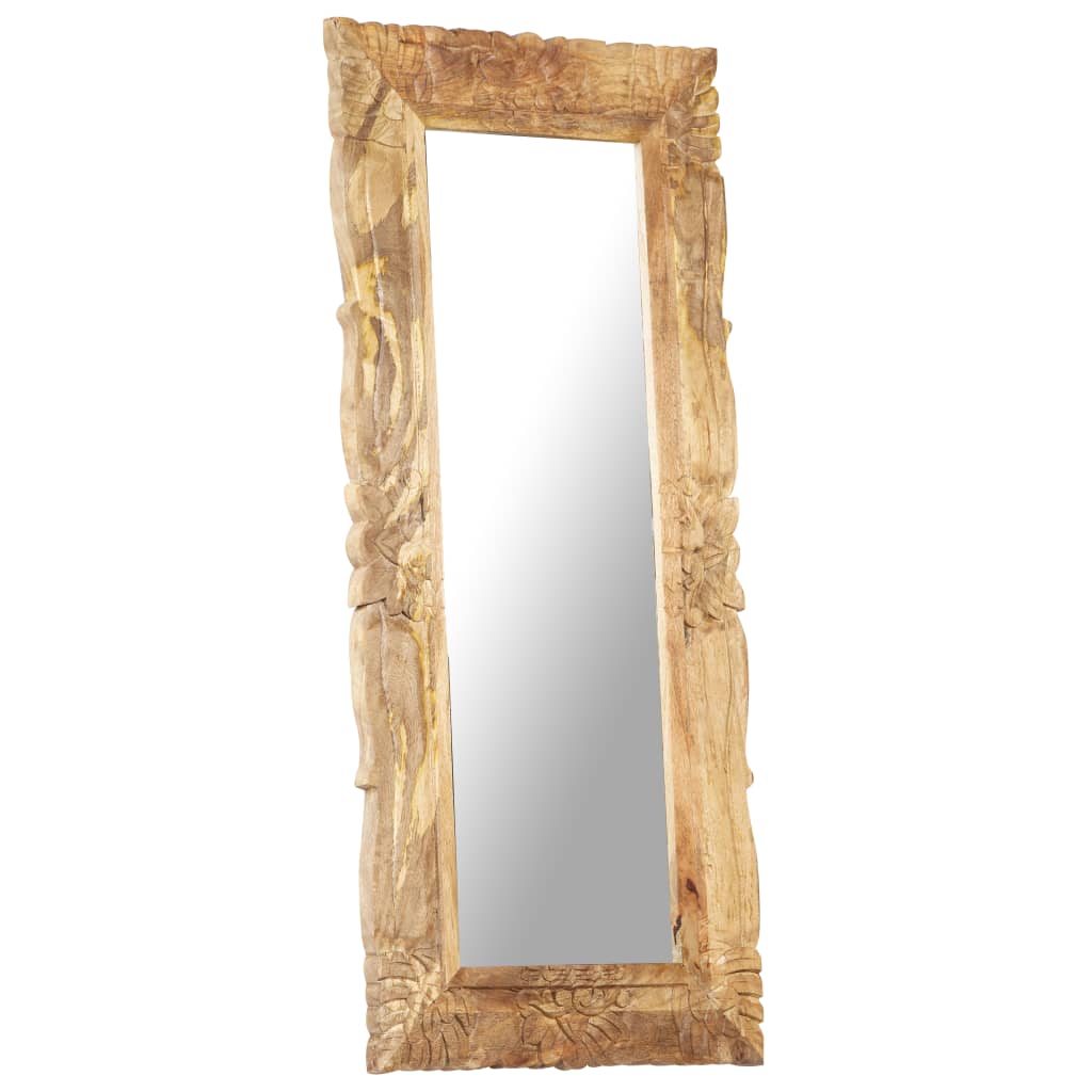 vidaXL Miroir 110x50 cm Bois de manguier massif