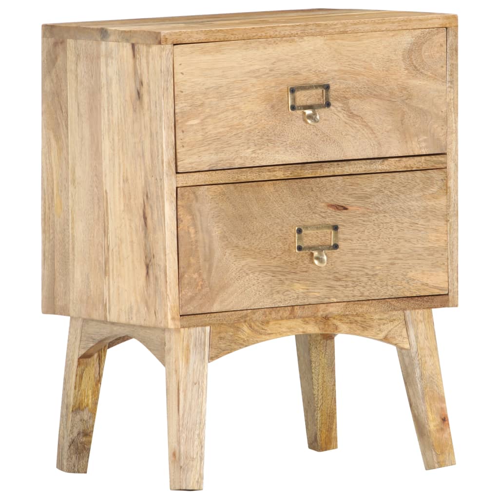 vidaXL Table de chevet 40x35x55 cm Bois de manguier solide