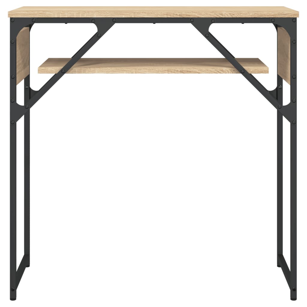 vidaXL Table console avec étagère chêne sonoma 75x30x75 cm