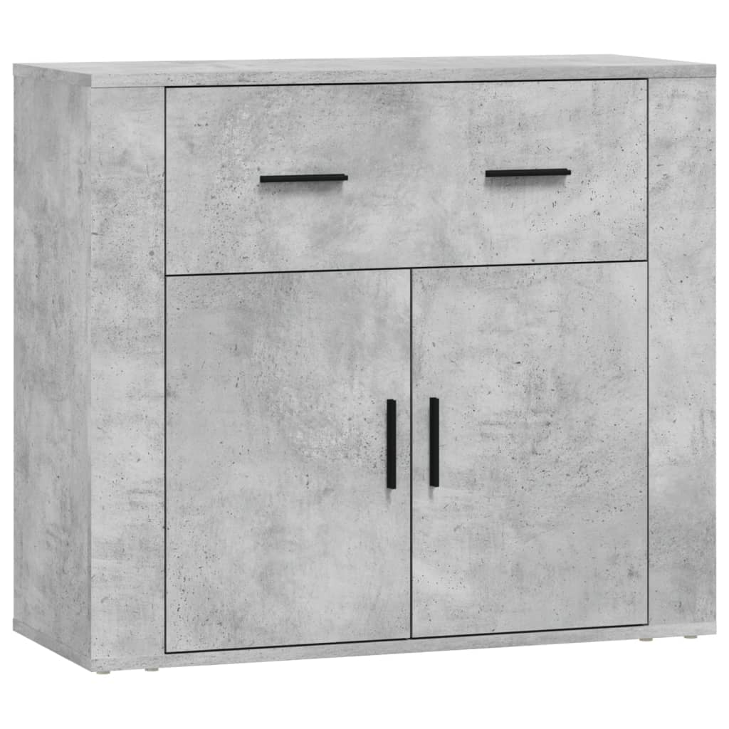 vidaXL Buffets 3 pcs gris béton bois d'ingénierie