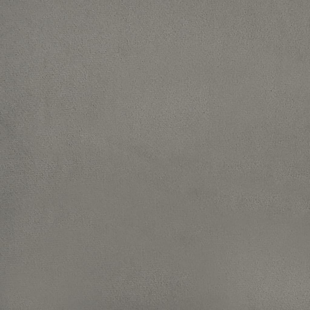 vidaXL Cadre de lit gris clair 120x190 cm velours