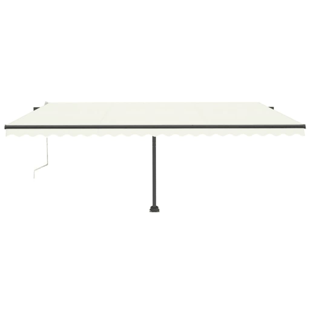 vidaXL Auvent automatique sur pied 500x300 cm Crème