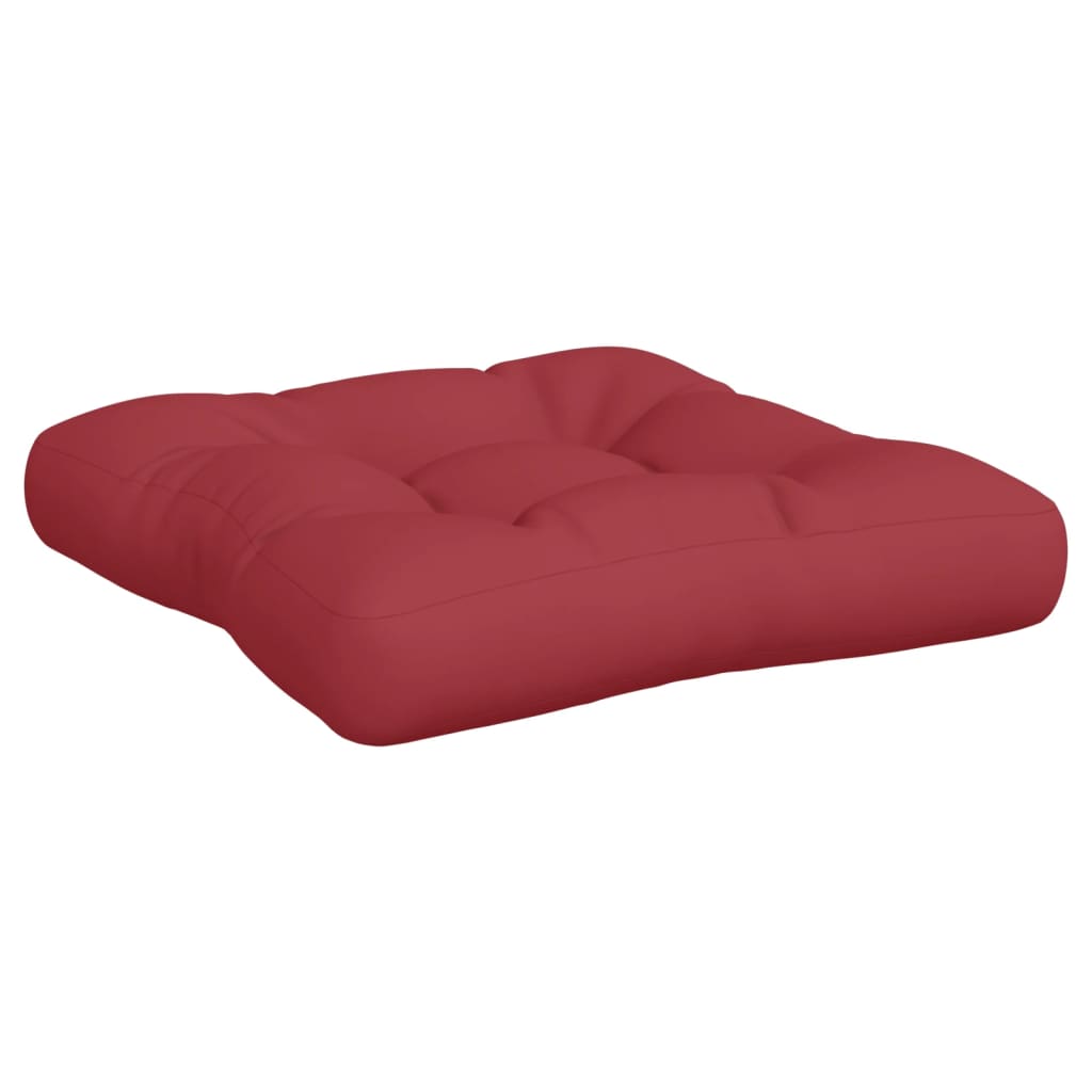 vidaXL Coussins de palette lot de 3 rouge bordeaux tissu