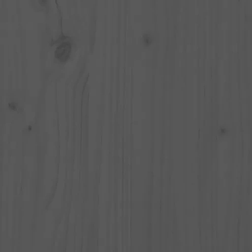 vidaXL Lit de palette Gris 140x190 cm Bois de pin massif