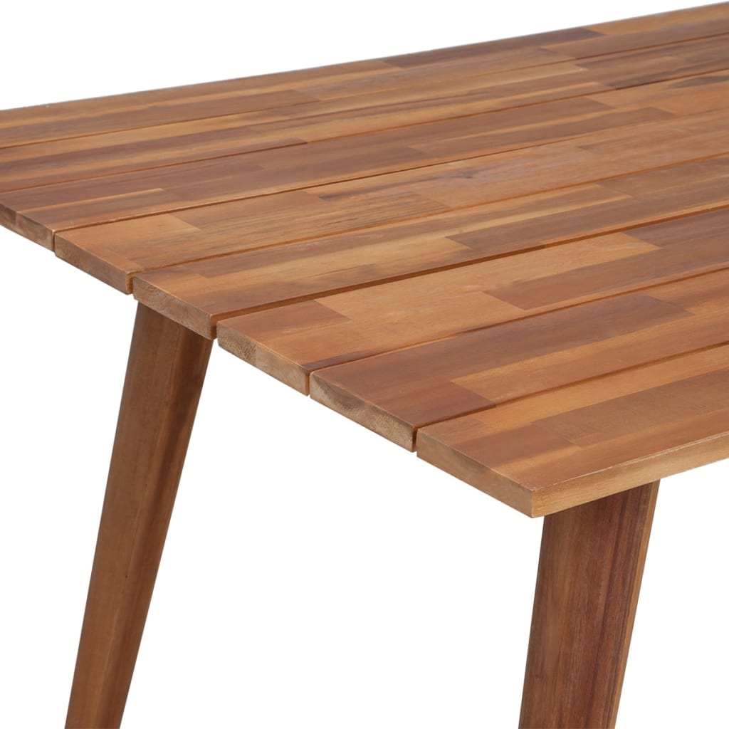 vidaXL Table de salle à manger en bois d'acacia massif marron