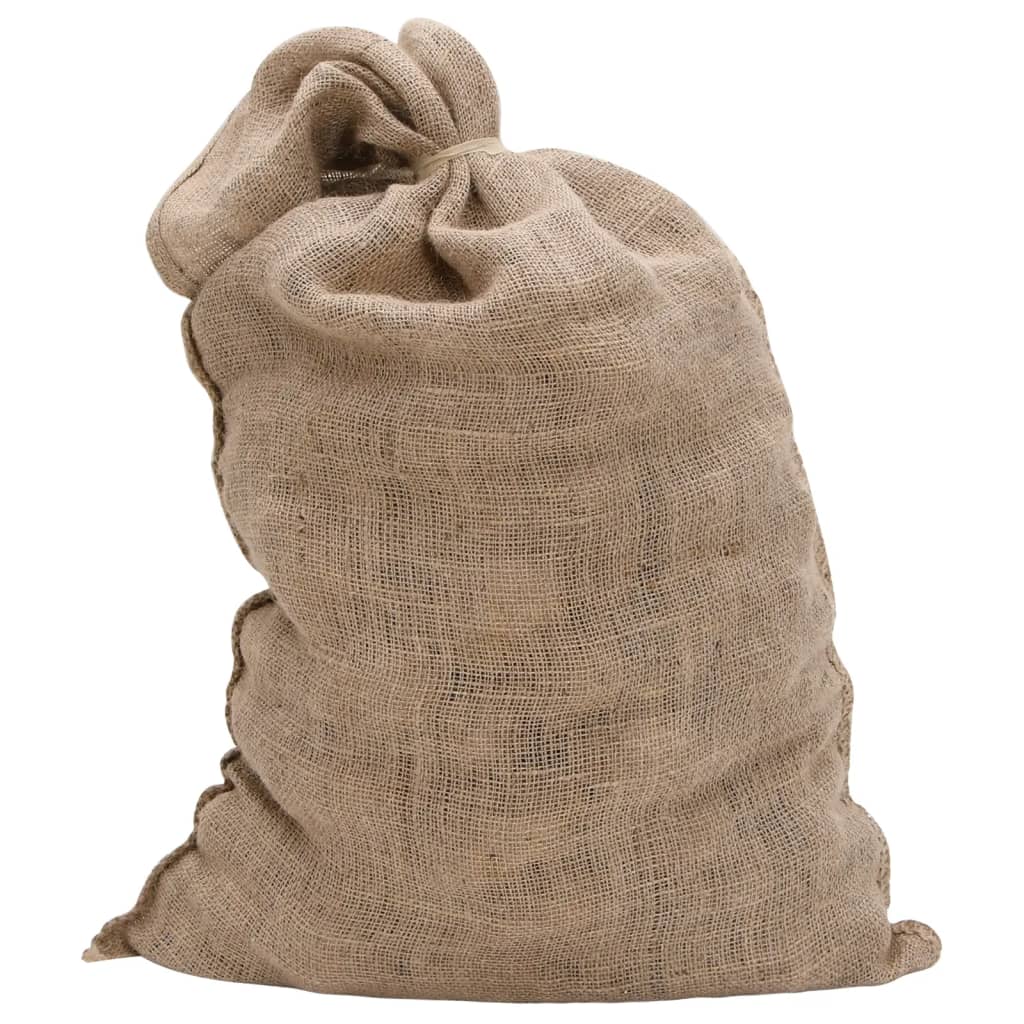 vidaXL Sacs en jute 5 pcs 60x105 cm 100 % jute 220 g/m²