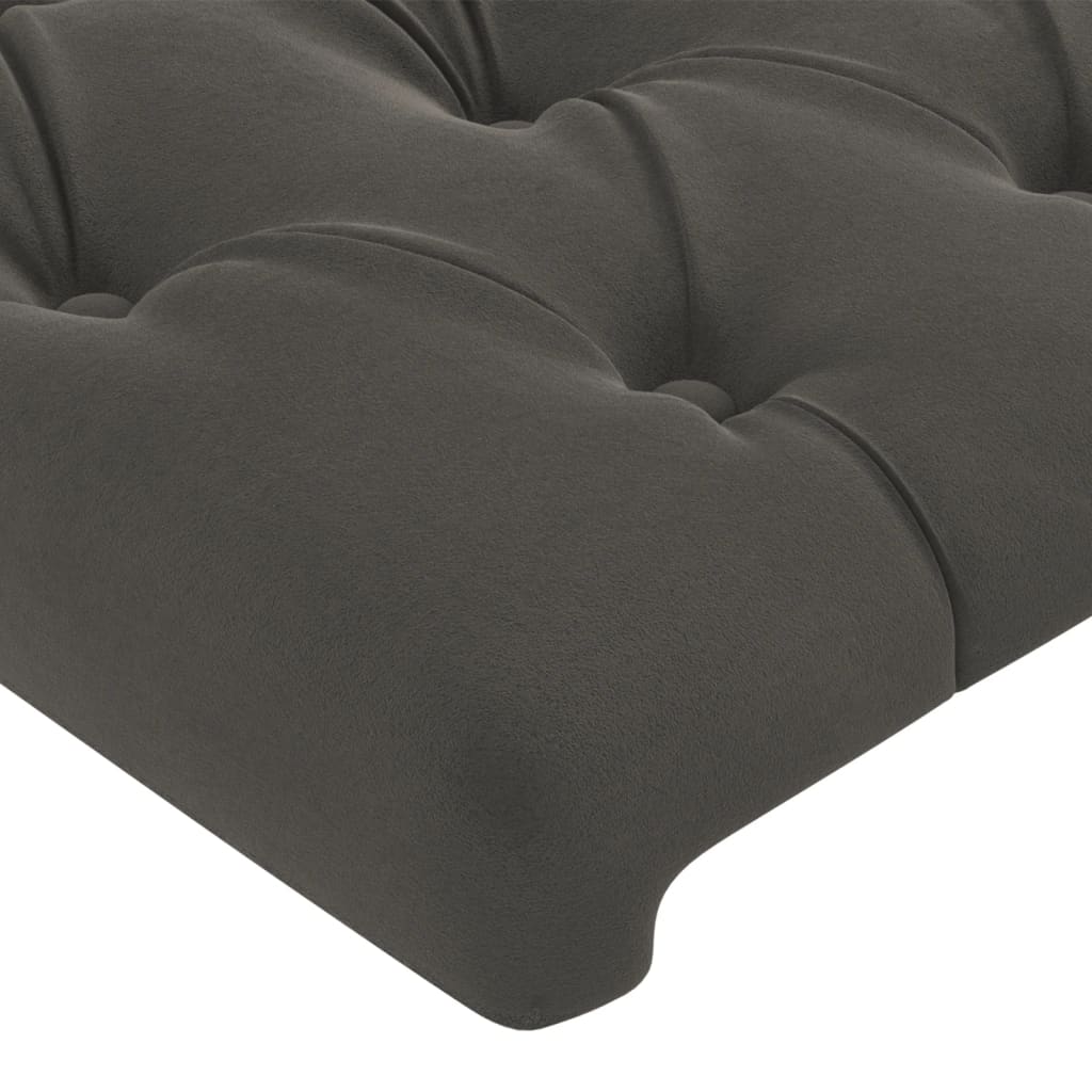 vidaXL Tête de lit Gris foncé 90x7x78/88 cm Velours