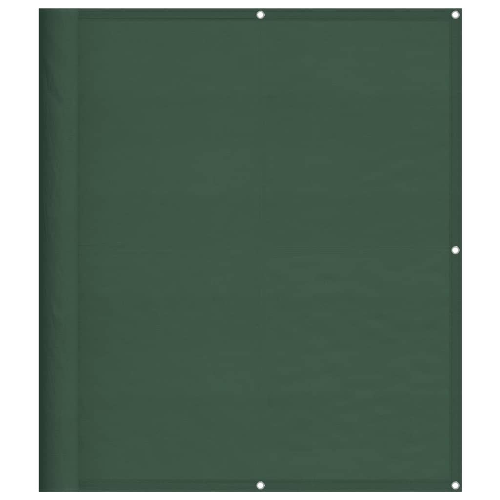 vidaXL Écran de balcon vert foncé 120x800 cm 100% polyester oxford