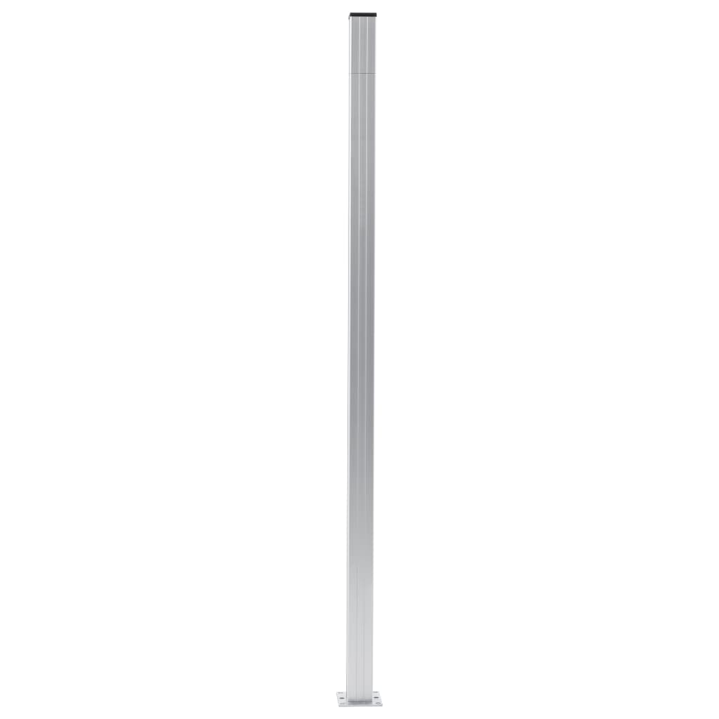 vidaXL Poteaux de clôture 2 pcs Aluminium 185 cm