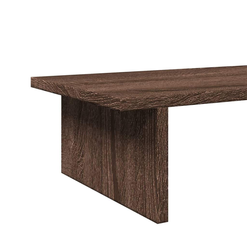 vidaXL Support de moniteur chêne marron 100x27x15 cm bois d'ingénierie