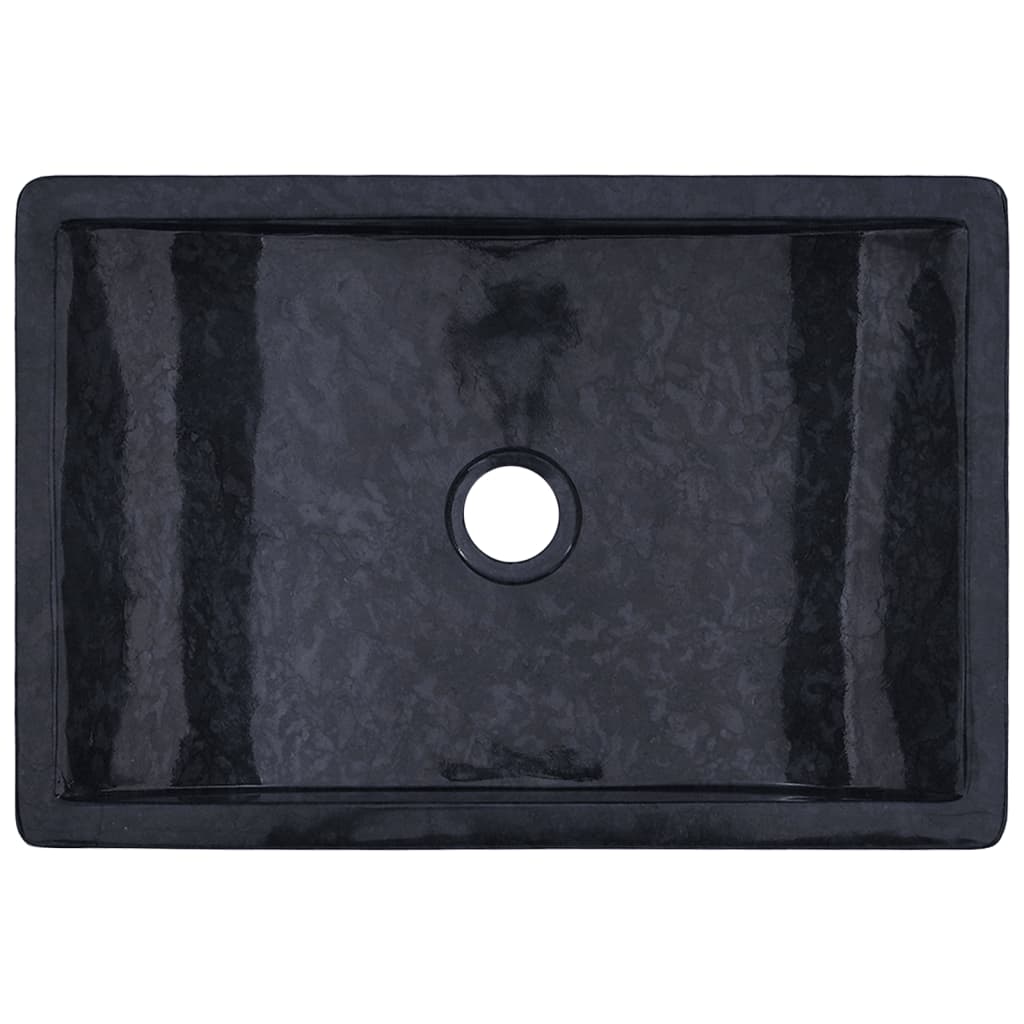 vidaXL Lavabo 45x30x12 cm marbre noir brillant