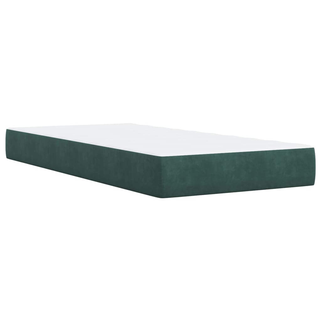 vidaXL Sommier à lattes de lit avec matelas Vert foncé 100x200 cm