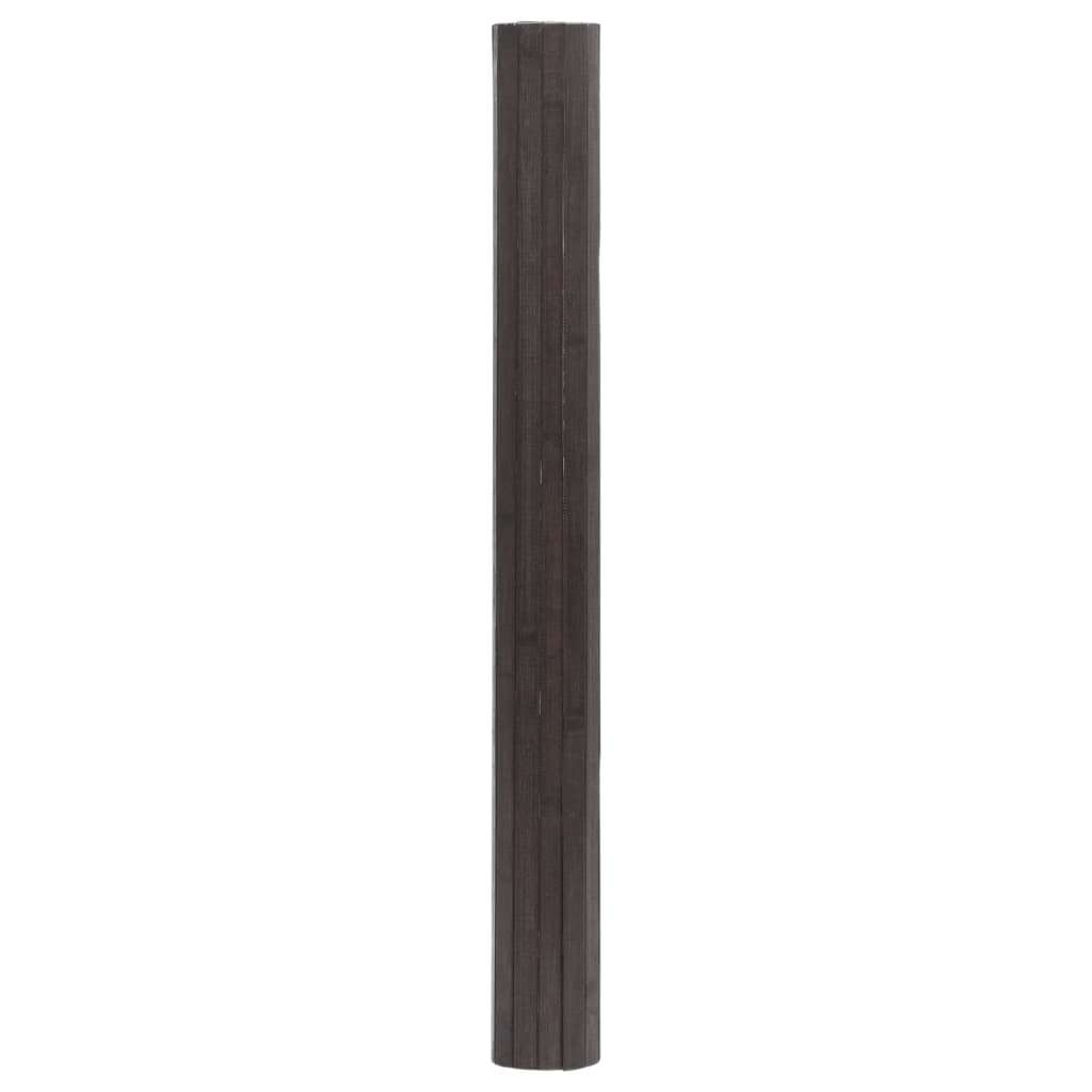 vidaXL Tapis rectangulaire marron foncé 100x500 cm bambou