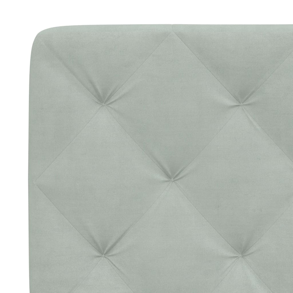 vidaXL Coussin de tête de lit gris clair 80 cm velours