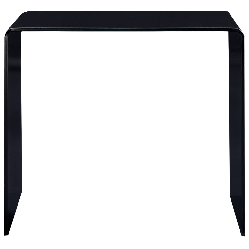 vidaXL Table basse Noir 50 x 50 x 45 cm Verre trempé