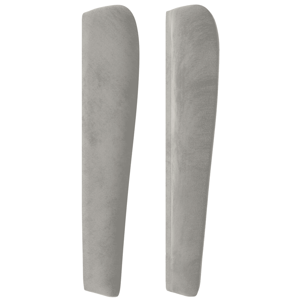 vidaXL Sommier à lattes de lit et matelas Gris clair 140x190cm Velours