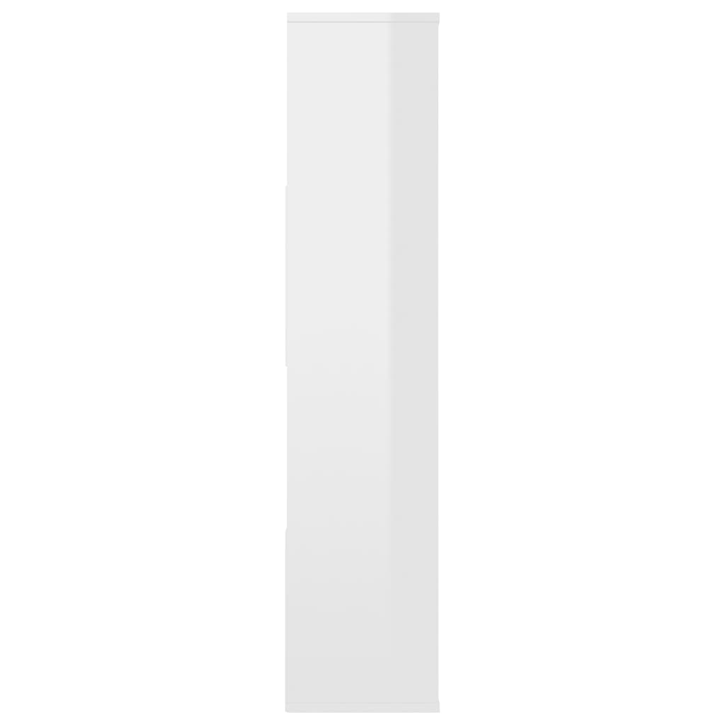 vidaXL Séparateur de pièce Blanc brillant 110x24x110 cm Aggloméré