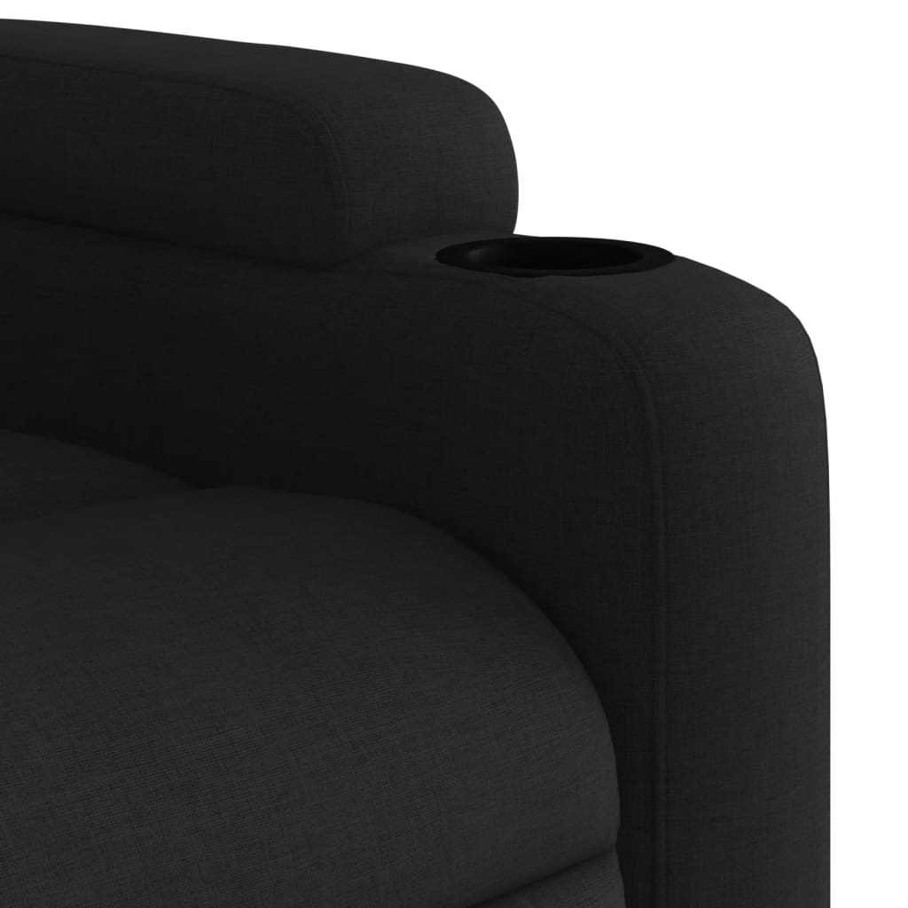 vidaXL Fauteuil inclinable Noir Tissu