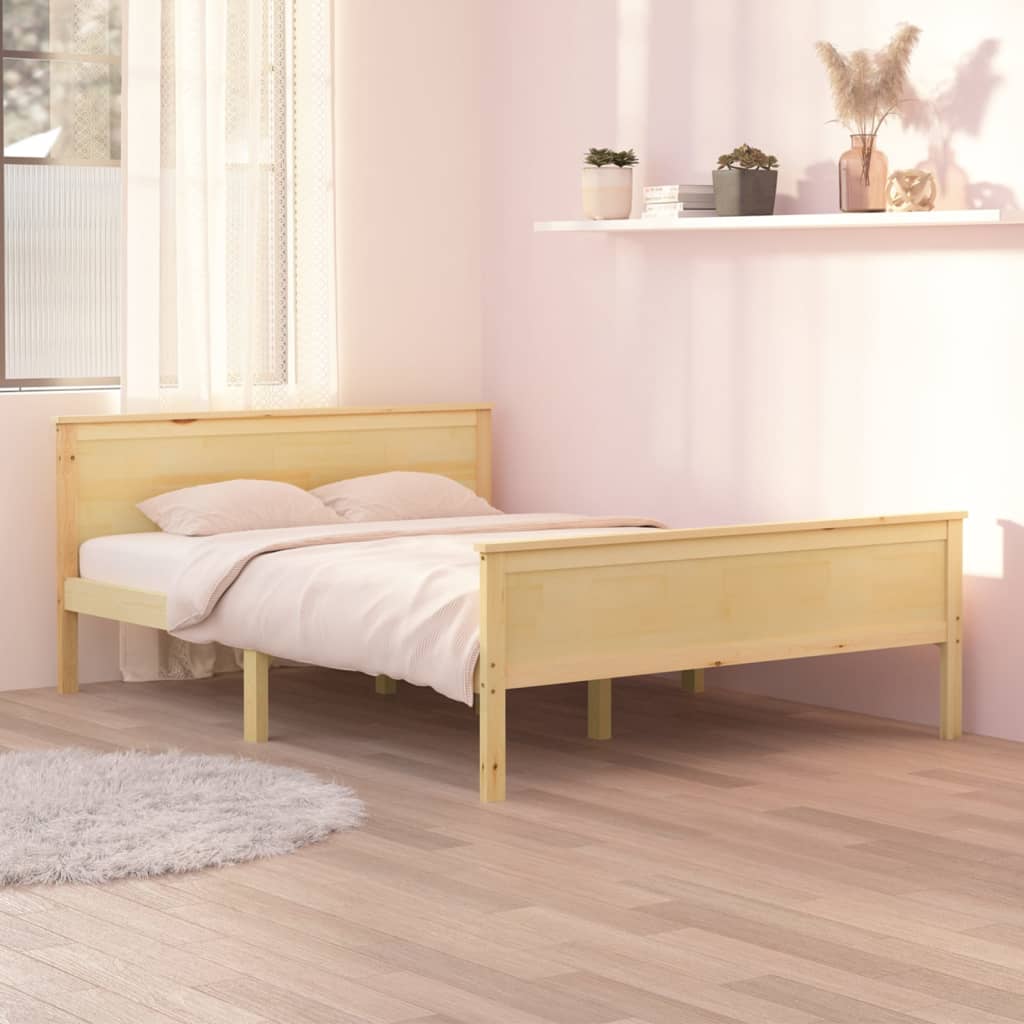 vidaXL Cadre de lit sans matelas bois massif de pin 160x200 cm