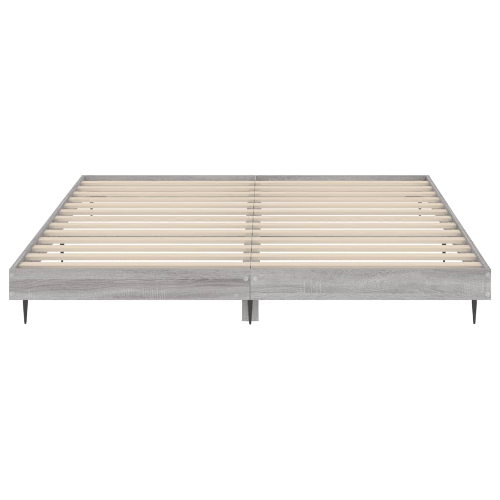 vidaXL Cadre de lit sans matelas sonoma gris 140x200 cm