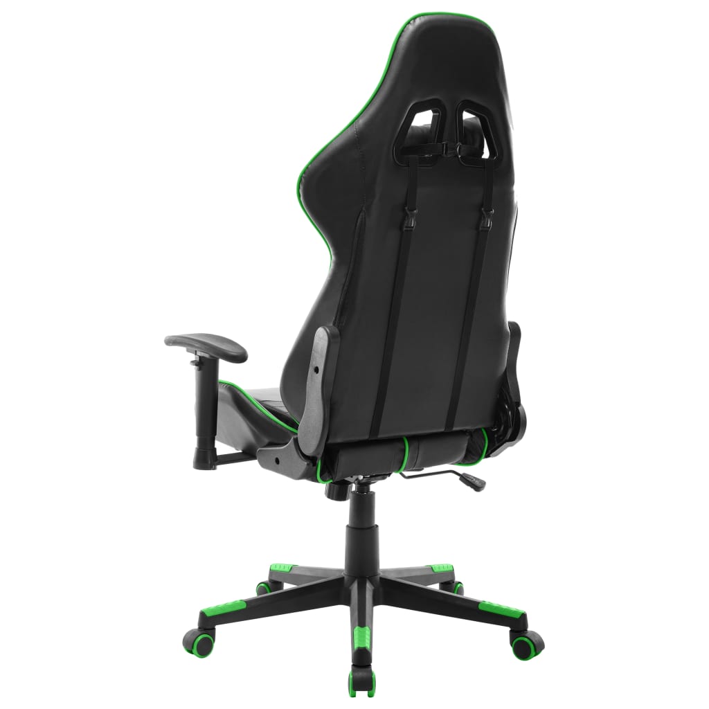 vidaXL Chaise de jeu Noir et vert Cuir artificiel