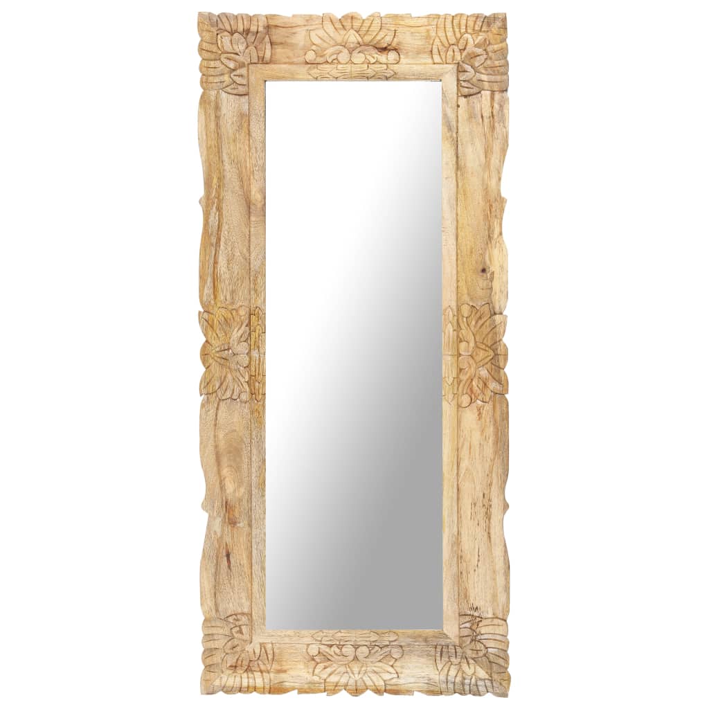 vidaXL Miroir 110x50 cm Bois de manguier massif