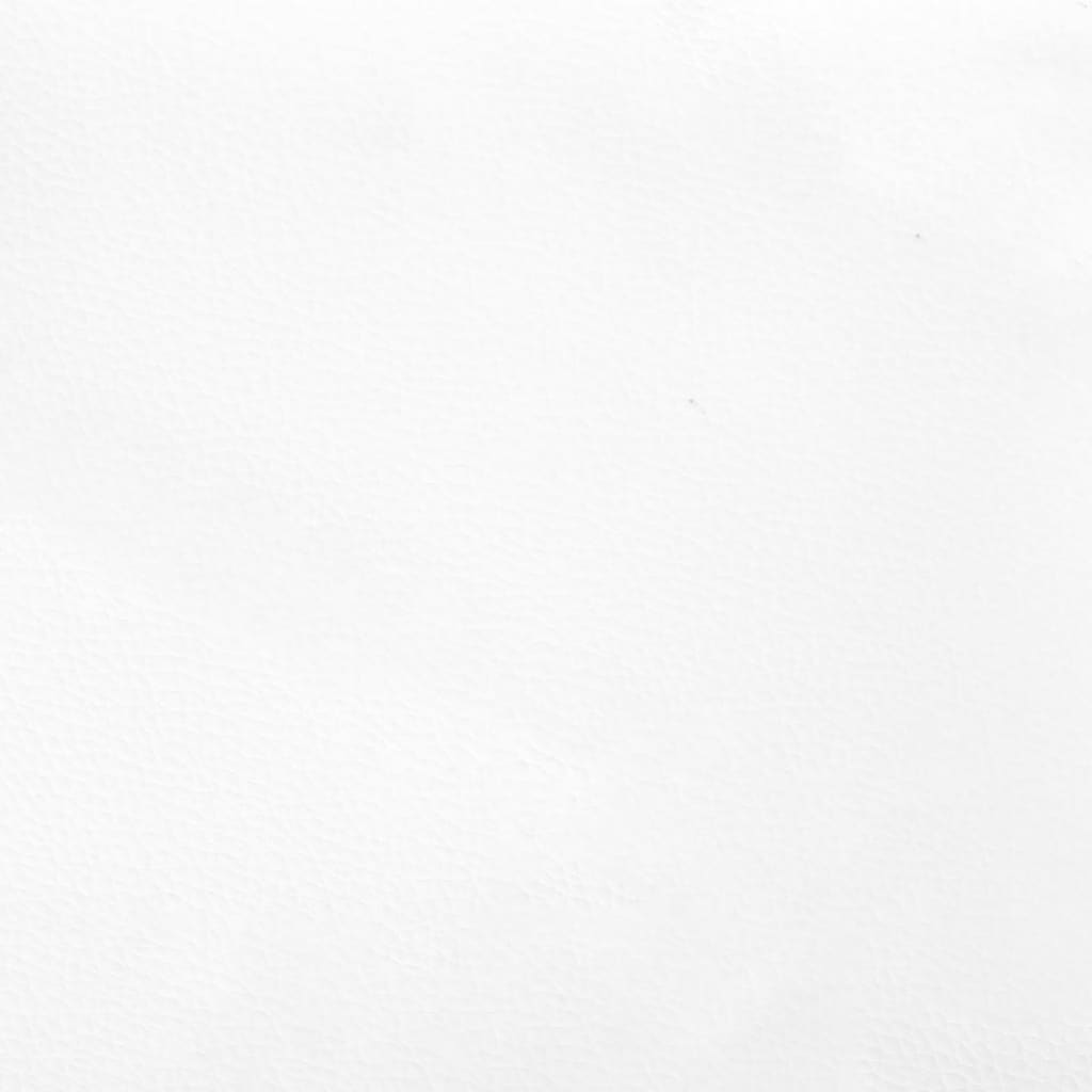 vidaXL Sommier à lattes de lit matelas LED blanc 120x190 cm similicuir