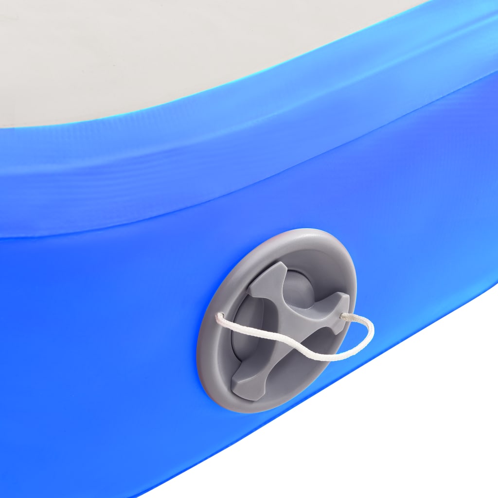 vidaXL Tapis gonflable de gymnastique avec pompe 200x200x15cm PVC Bleu