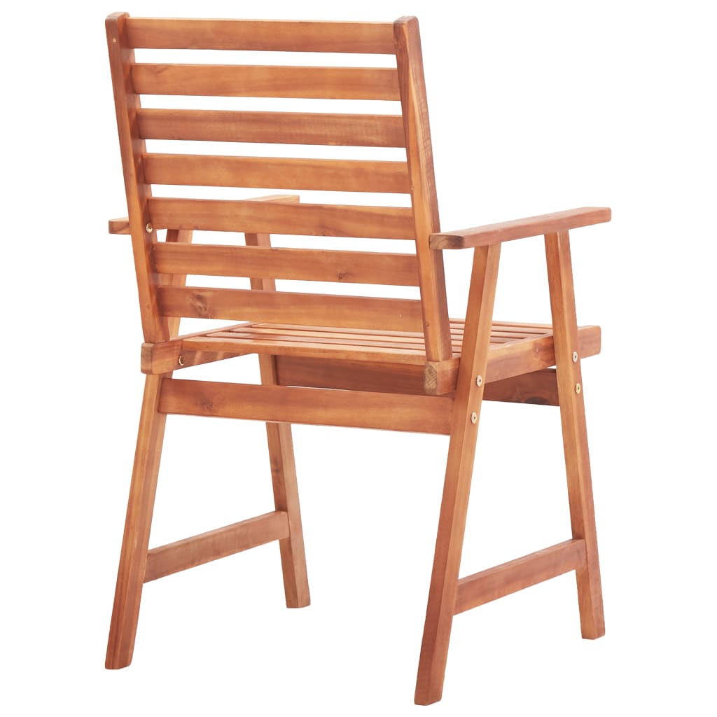 vidaXL Chaises à manger d'extérieur lot de 2 Bois d'acacia massif