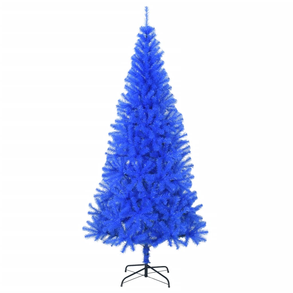 vidaXL Sapin de Noël artificiel avec support bleu 180 cm PVC