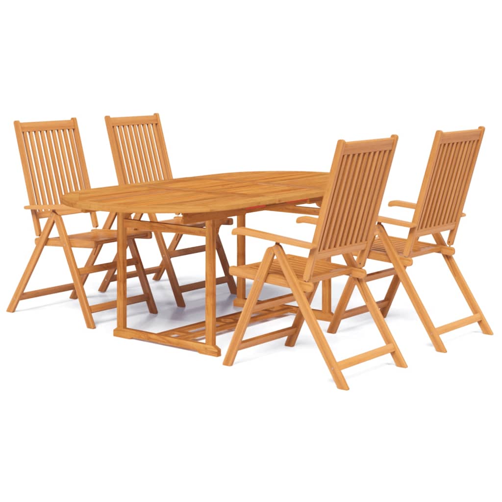 vidaXL Ensemble à manger de jardin 5 pcs Bois d'acacia massif