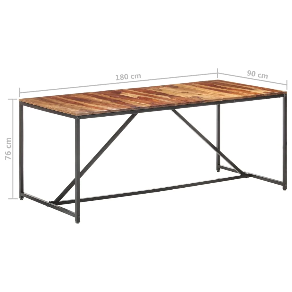 vidaXL Table à manger 180x90x76 cm Bois massif