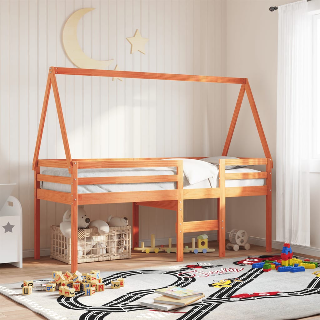 vidaXL Toit de lit pour enfants 199x80,5x88 cm bois de pin massif