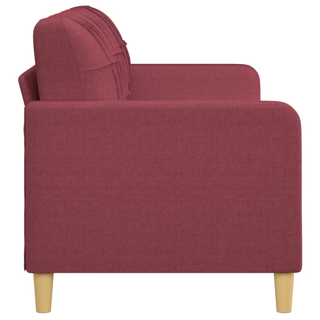 vidaXL Canapé à 3 places Rouge bordeaux 180 cm Tissu